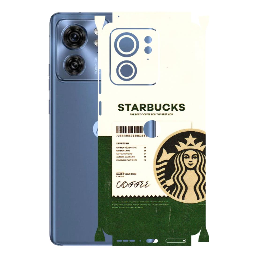 Motorola Phone Skins (All Models) - Starbucks Barcode - 3D Embossed Finish (L-308) Moto Edge 40 (5G)