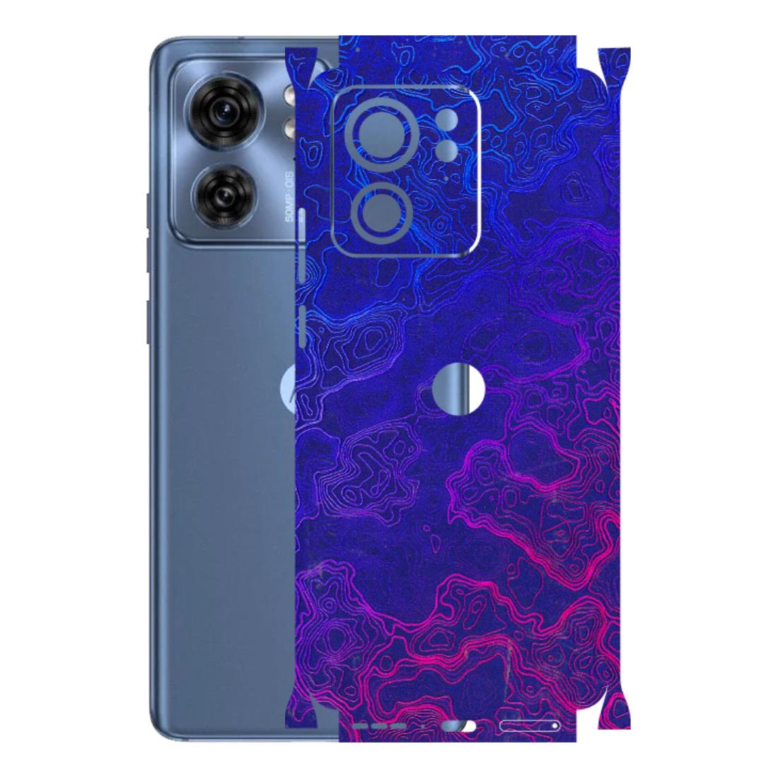 Motorola Phone Skins (All Models) - Purple Ripples Swirl - 3D Embossed Finish (L-314) Moto Edge 40 (5G)