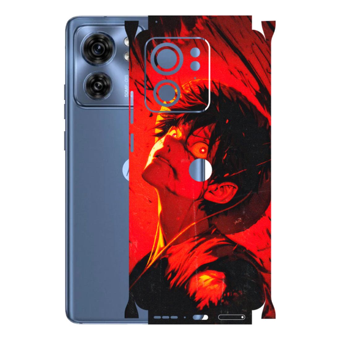 Motorola Phone Skins (All Models) - D.Luffy Power Up One Piece Anime - 3D Embossed Finish (L-326) Moto Edge 40 (5G)