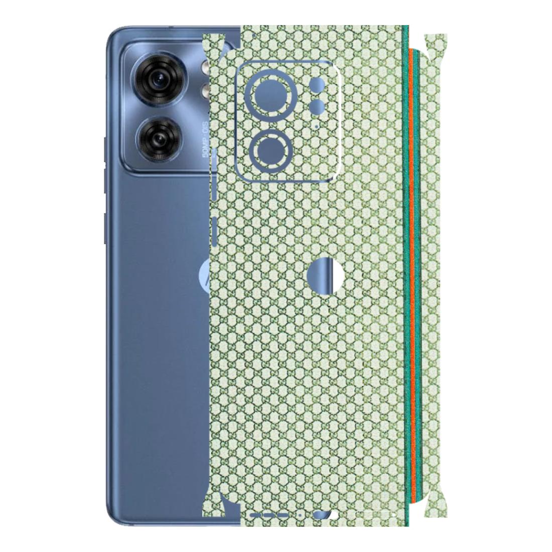 Motorola Phone Skins (All Models) - Gucci Fabric Pattern - 3D Embossed Finish (L-73) Moto Edge 40 (5G)