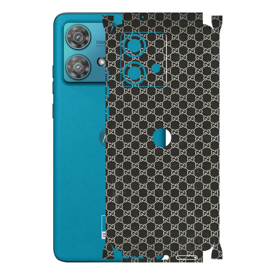 Motorola Phone Skins (All Models) - Black G Print - 3D Embossed Finish (L-109) Moto Edge 40 Neo (5G)