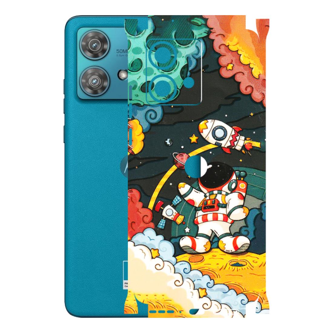 Motorola Phone Skins (All Models) - Astronauts & Spaceship - 3D Embossed Finish (L-145) Moto Edge 40 Neo (5G)