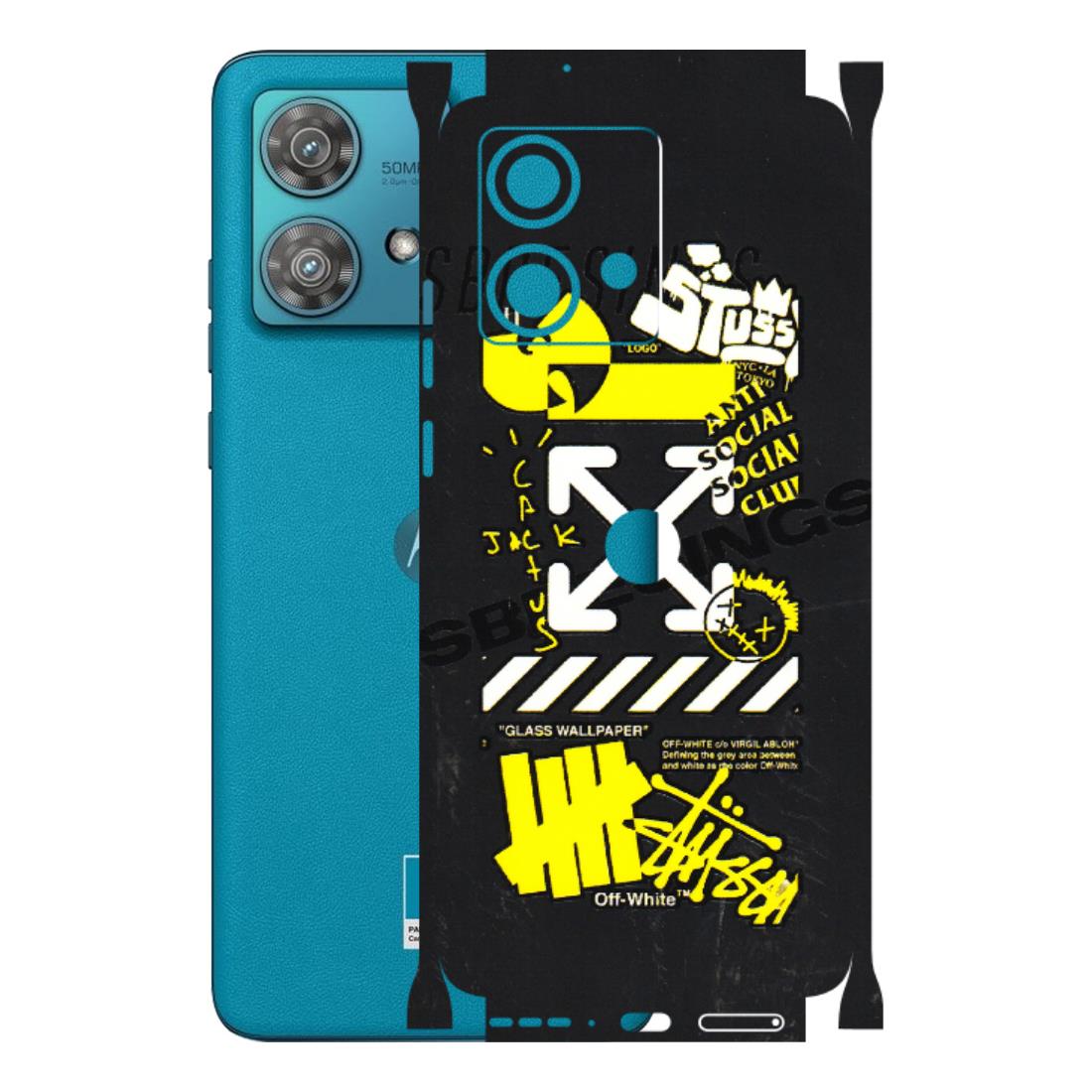 Motorola Phone Skins (All Models) - Anti Social Graffiti - 3D Embossed Finish (L-198) Moto Edge 40 Neo (5G)