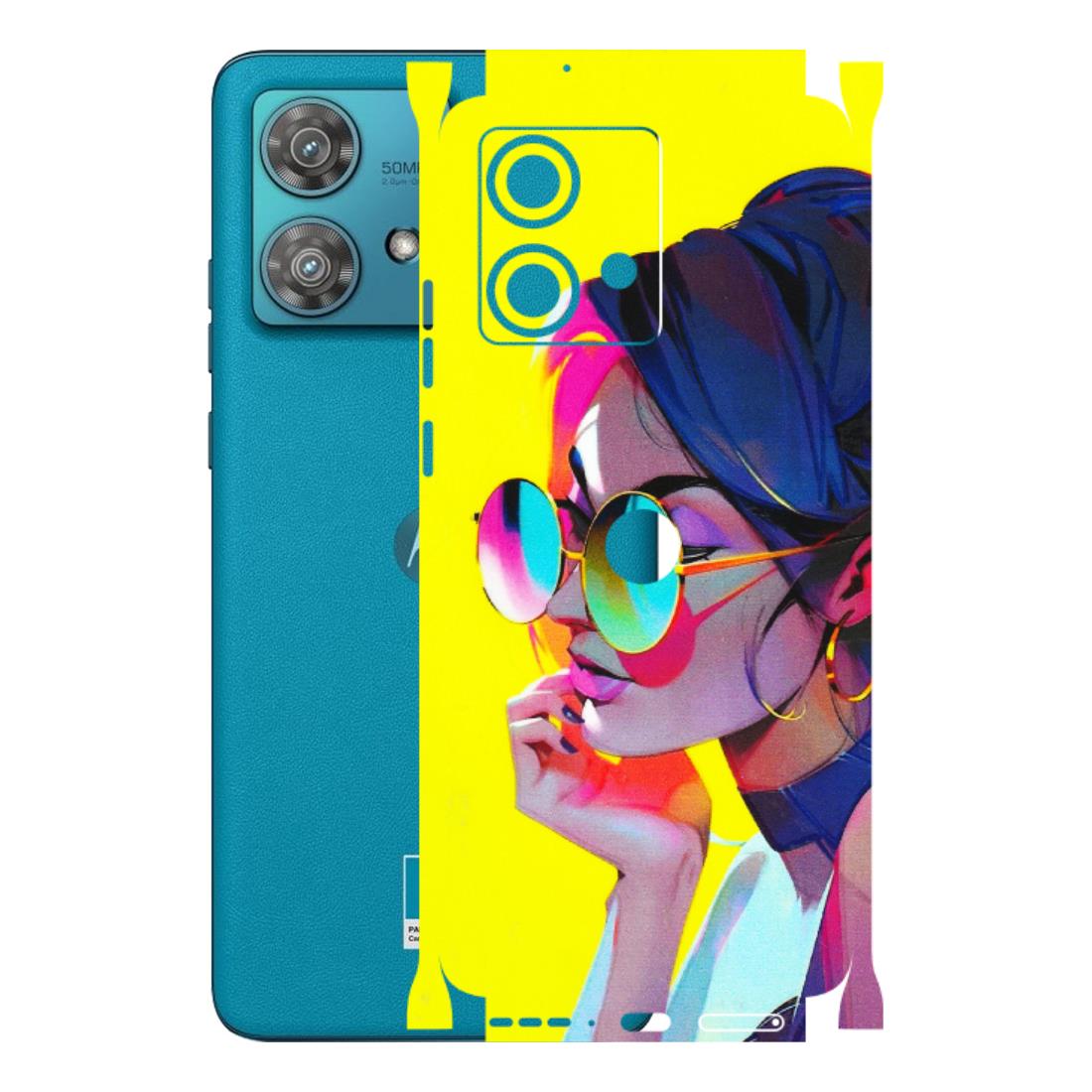 Motorola Phone Skins (All Models) - Bold Stylish Girl - 3D Embossed Finish (L-222) Moto Edge 40 Neo (5G)