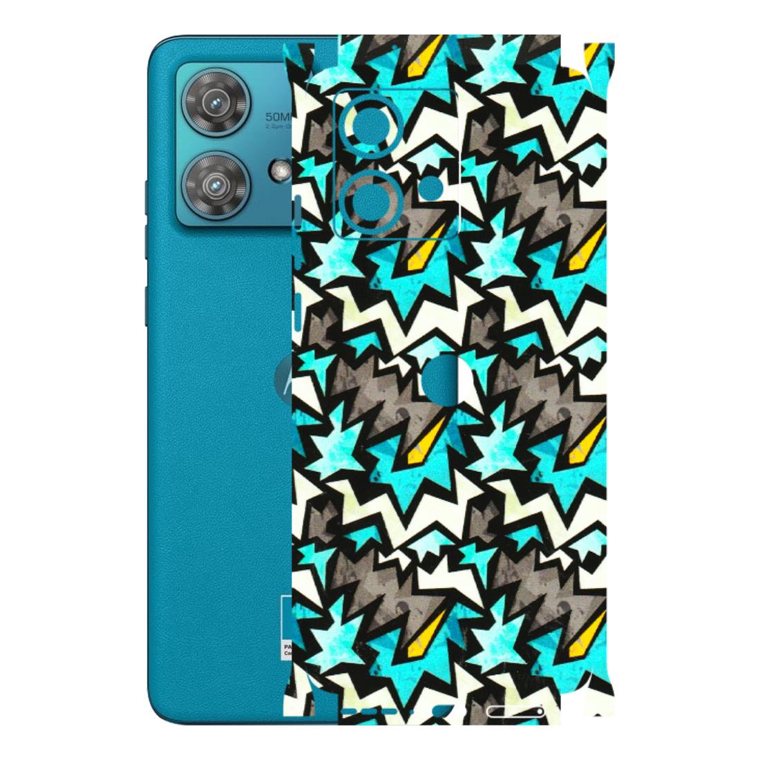 Motorola Phone Skins (All Models) - Funky Zig Zag - 3D Embossed Finish (L-223) Moto Edge 40 Neo (5G)