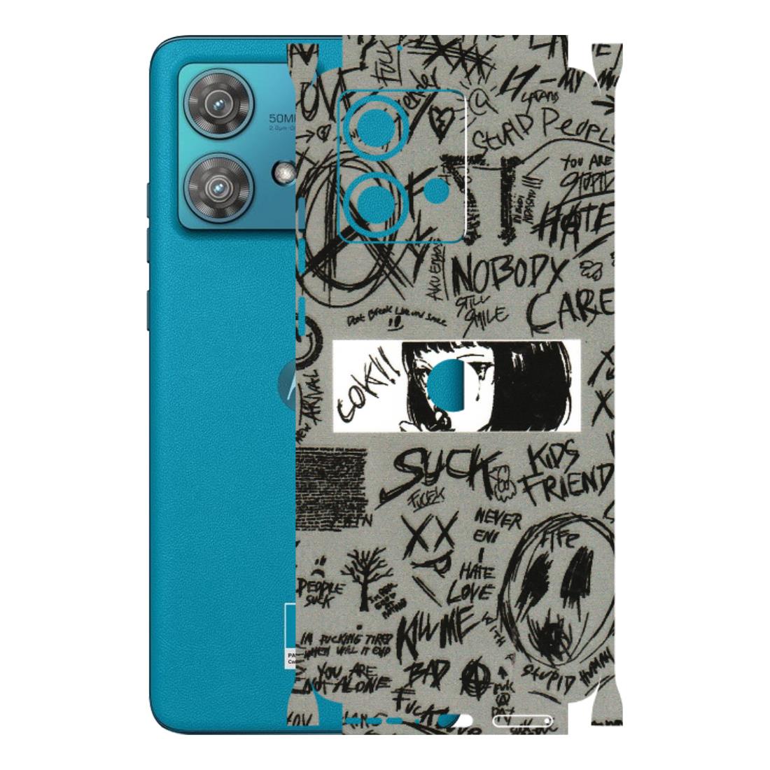 Motorola Phone Skins (All Models) - Never Have Love Anime - 3D Embossed Finish (L-260) Moto Edge 40 Neo (5G)