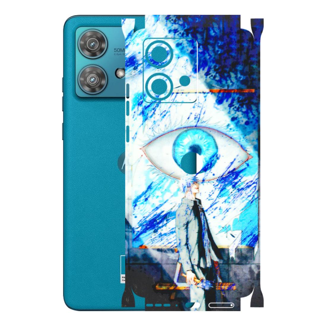 Motorola Phone Skins (All Models) - Anime Sea Blue Eye - 3D Embossed Finish (L-318) Moto Edge 40 Neo (5G)