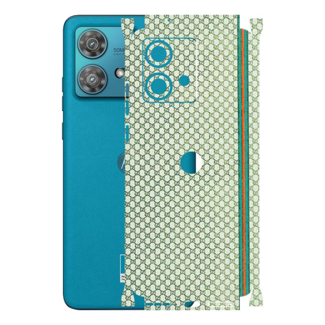 Motorola Phone Skins (All Models) - Gucci Fabric Pattern - 3D Embossed Finish (L-73) Moto Edge 40 Neo (5G)
