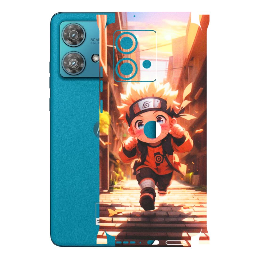 Motorola Phone Skins (All Models) - Naruto Cute Toon Running - Matte Finish (M-04) Moto Edge 40 Neo (5G)