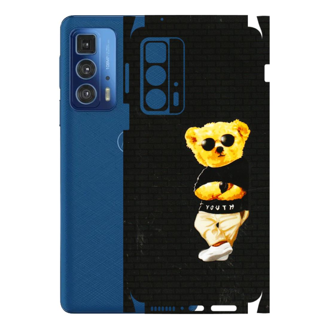 Motorola Phone Skins (All Models) - Classy Teddy Bear - 3D Embossed Finish (L-116) Motorola Edge 20 Pro