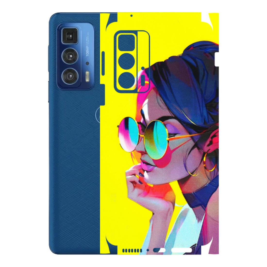 Motorola Phone Skins (All Models) - Bold Stylish Girl - 3D Embossed Finish (L-222) Motorola Edge 20 Pro