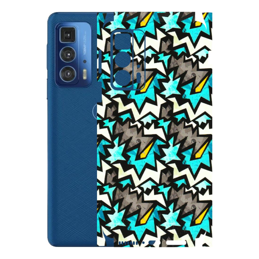 Motorola Phone Skins (All Models) - Funky Zig Zag - 3D Embossed Finish (L-223) Motorola Edge 20 Pro
