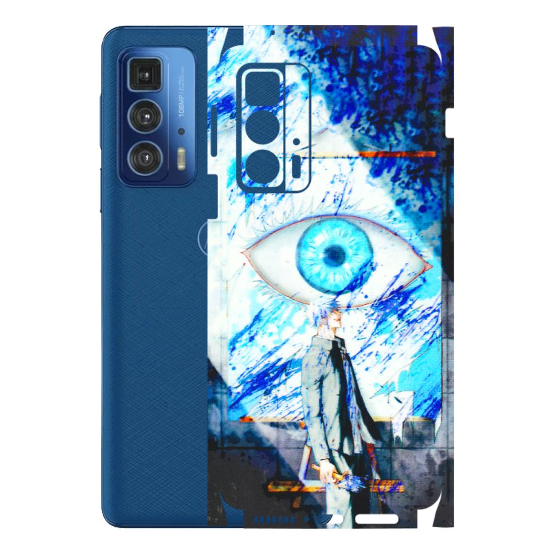 Motorola Phone Skins (All Models) - Anime Sea Blue Eye - 3D Embossed Finish (L-318) Motorola Edge 20 Pro