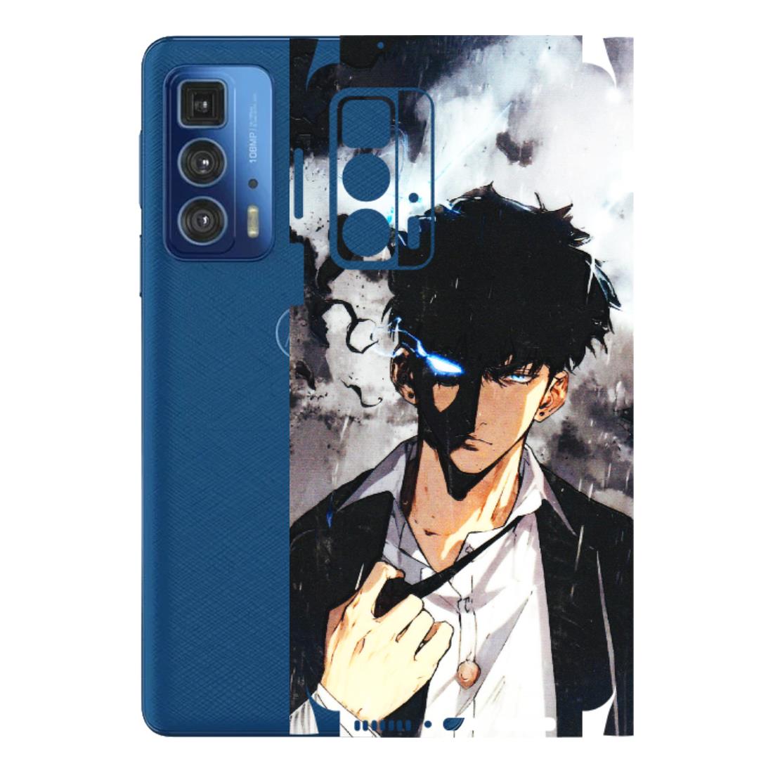 Motorola Phone Skins (All Models) - Sung Jinwoo Manhwa Anime - 3D Embossed Finish (L-328) Motorola Edge 20 Pro