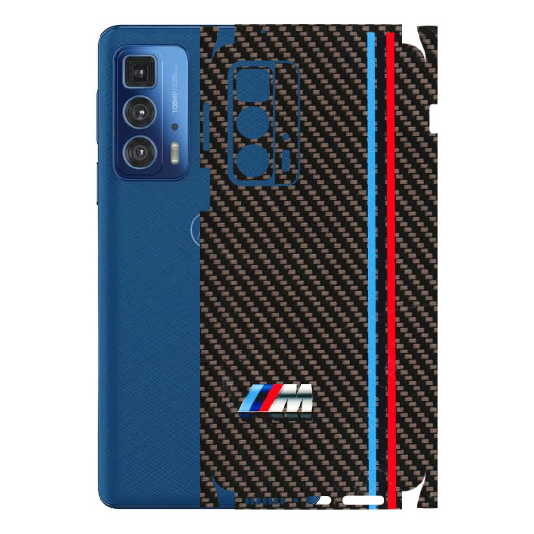 Motorola Phone Skins (All Models) - BM Carbon Fiber Feels - 3D Embossed Finish (L-38) Motorola Edge 20 Pro