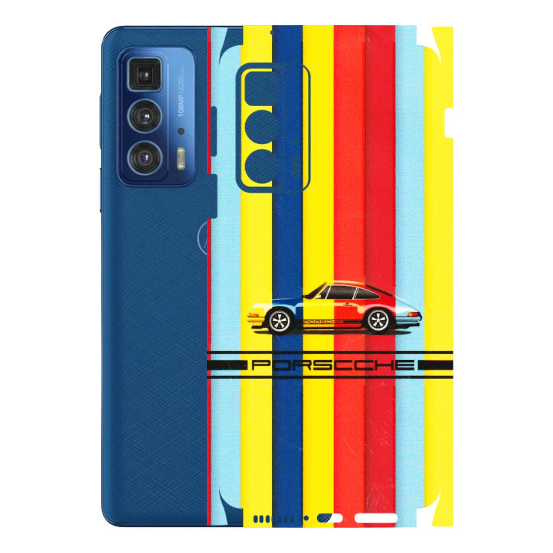 Motorola Phone Skins (All Models) - Multicolour Porche - 3D Embossed Finish (L-39) Motorola Edge 20 Pro