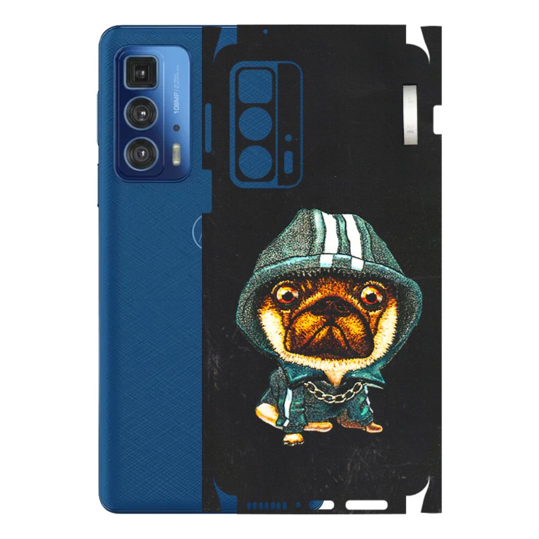 Motorola Phone Skins (All Models) - Puppy N Hoodie - 3D Embossed Finish (L-90) Motorola Edge 20 Pro