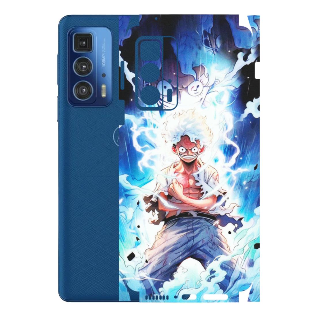 Motorola Phone Skins (All Models) - Blue Thunder Luffy Anime - Matte Finish (M-132) Motorola Edge 20 Pro