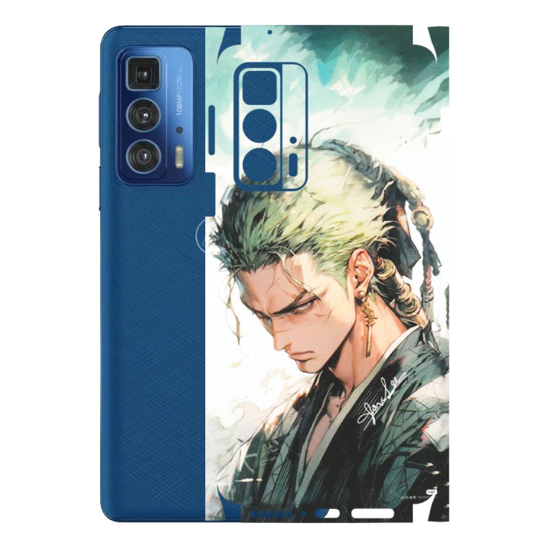 Motorola Phone Skins (All Models) - Pirate Hunter One Piece Anime - Matte Finish (M-157) Motorola Edge 20 Pro