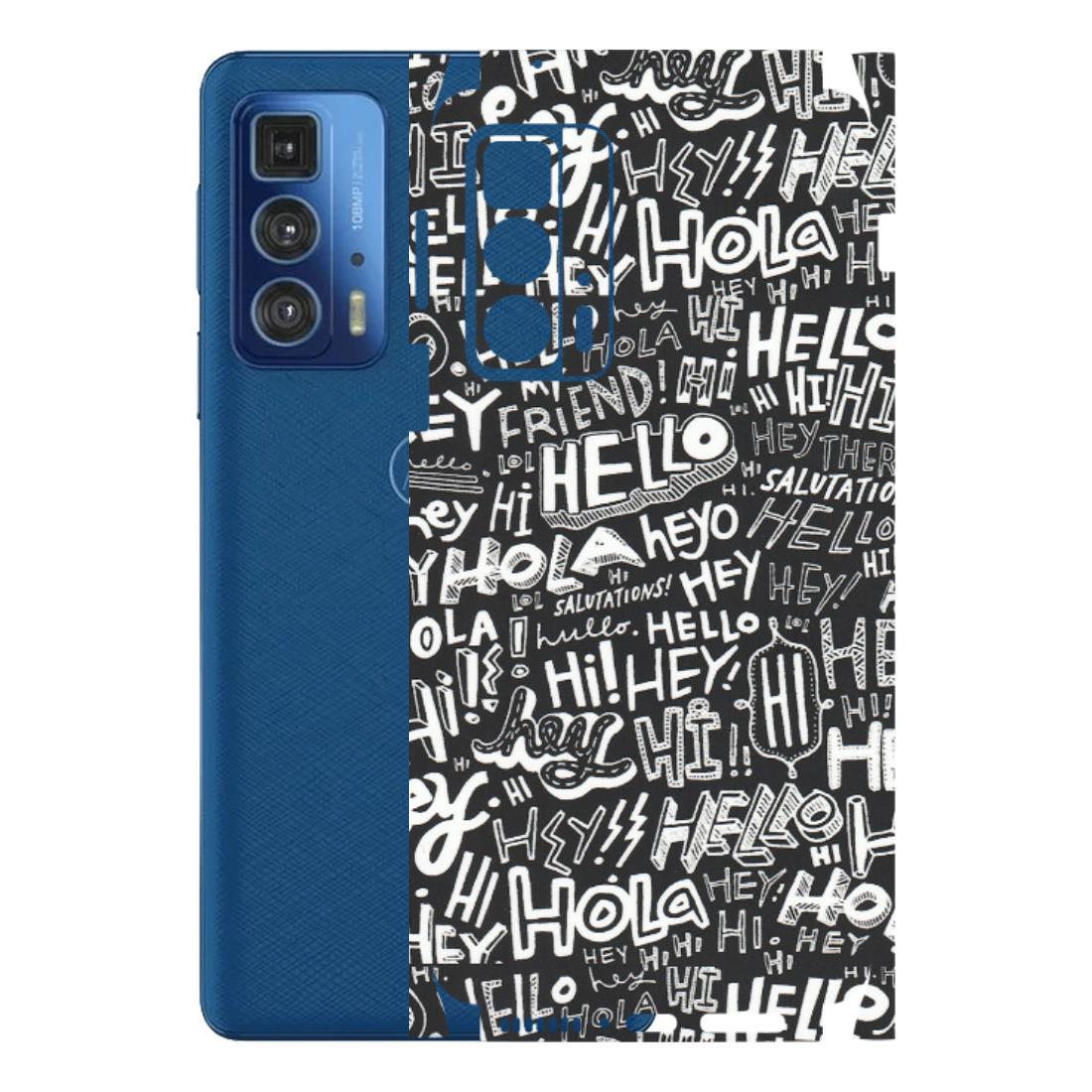 Motorola Phone Skins (All Models) - Hi Hello Doodles - Matte Finish (M-25) Motorola Edge 20 Pro