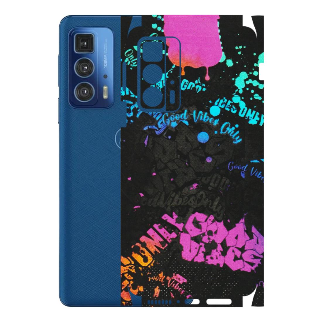Motorola Phone Skins (All Models) - Majestic Black Vibes - Matte Finish (M-62) Motorola Edge 20 Pro