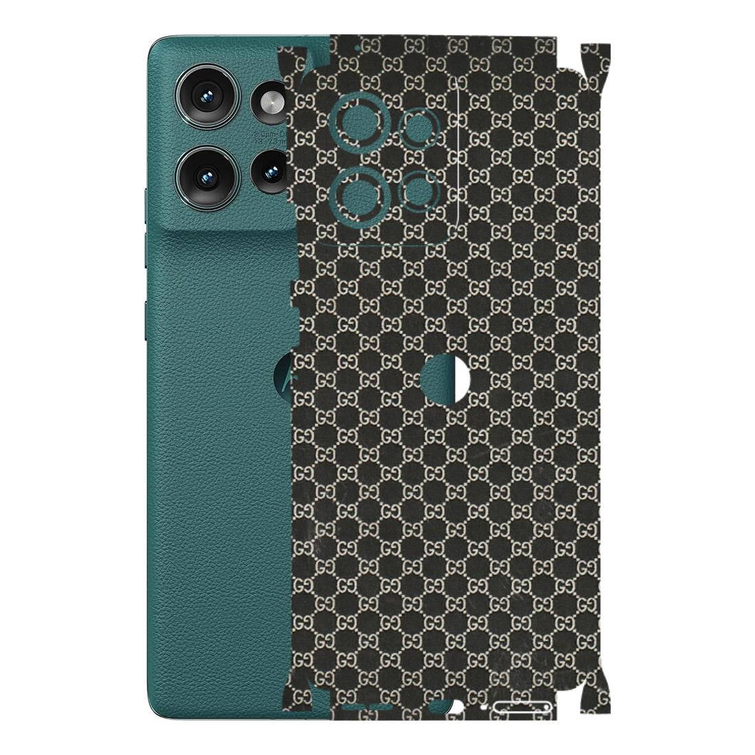 Motorola Phone Skins (All Models) - Black G Print - 3D Embossed Finish (L-109) Motorola Edge 50 (5G)