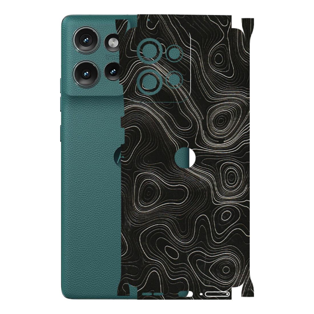 Motorola Phone Skins (All Models) - Black Swirl - 3D Embossed Finish (L-196) Motorola Edge 50 (5G)