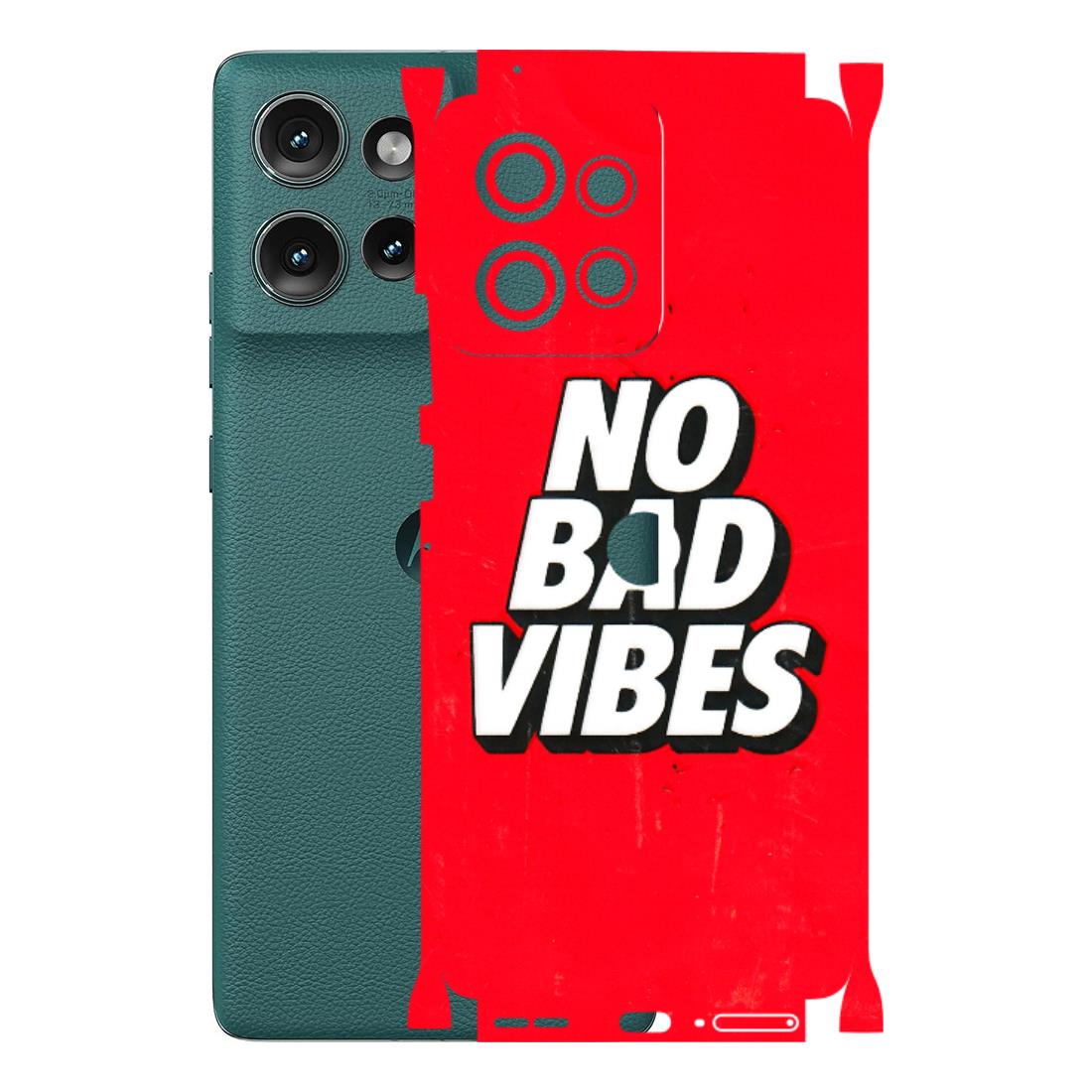 Motorola Phone Skins (All Models) - No Bad Vibes - 3D Embossed Finish (L-280) Motorola Edge 50 (5G)