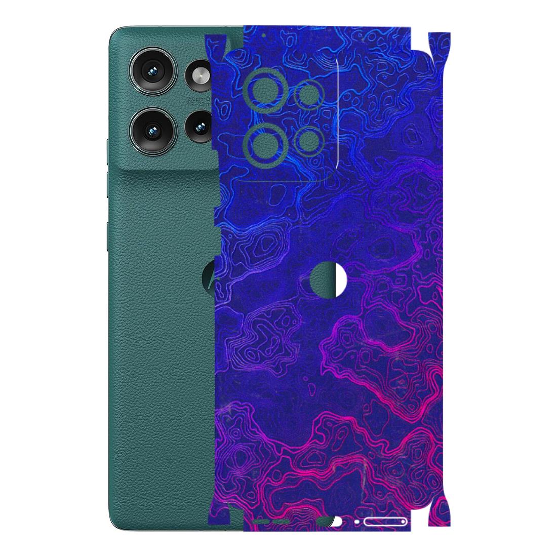 Motorola Phone Skins (All Models) - Purple Ripples Swirl - 3D Embossed Finish (L-314) Motorola Edge 50 (5G)