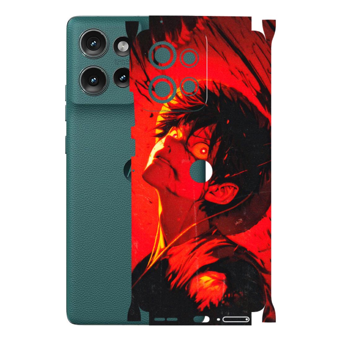 Motorola Phone Skins (All Models) - D.Luffy Power Up One Piece Anime - 3D Embossed Finish (L-326) Motorola Edge 50 (5G)