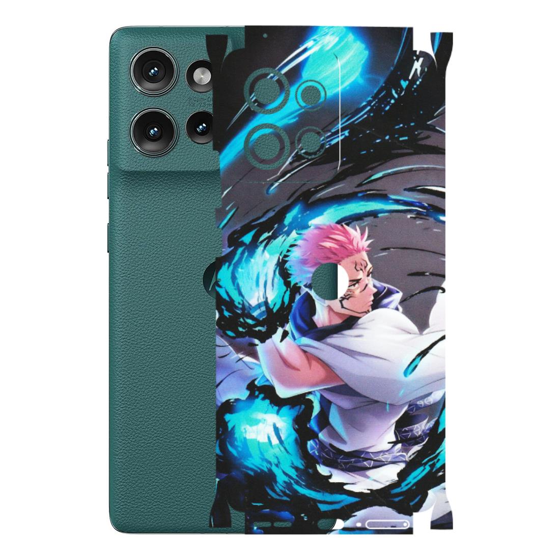 Motorola Phone Skins (All Models) - New Jujutsu Kaisen Grey Blue Anime - Matte Finish (M-127) Motorola Edge 50 (5G)