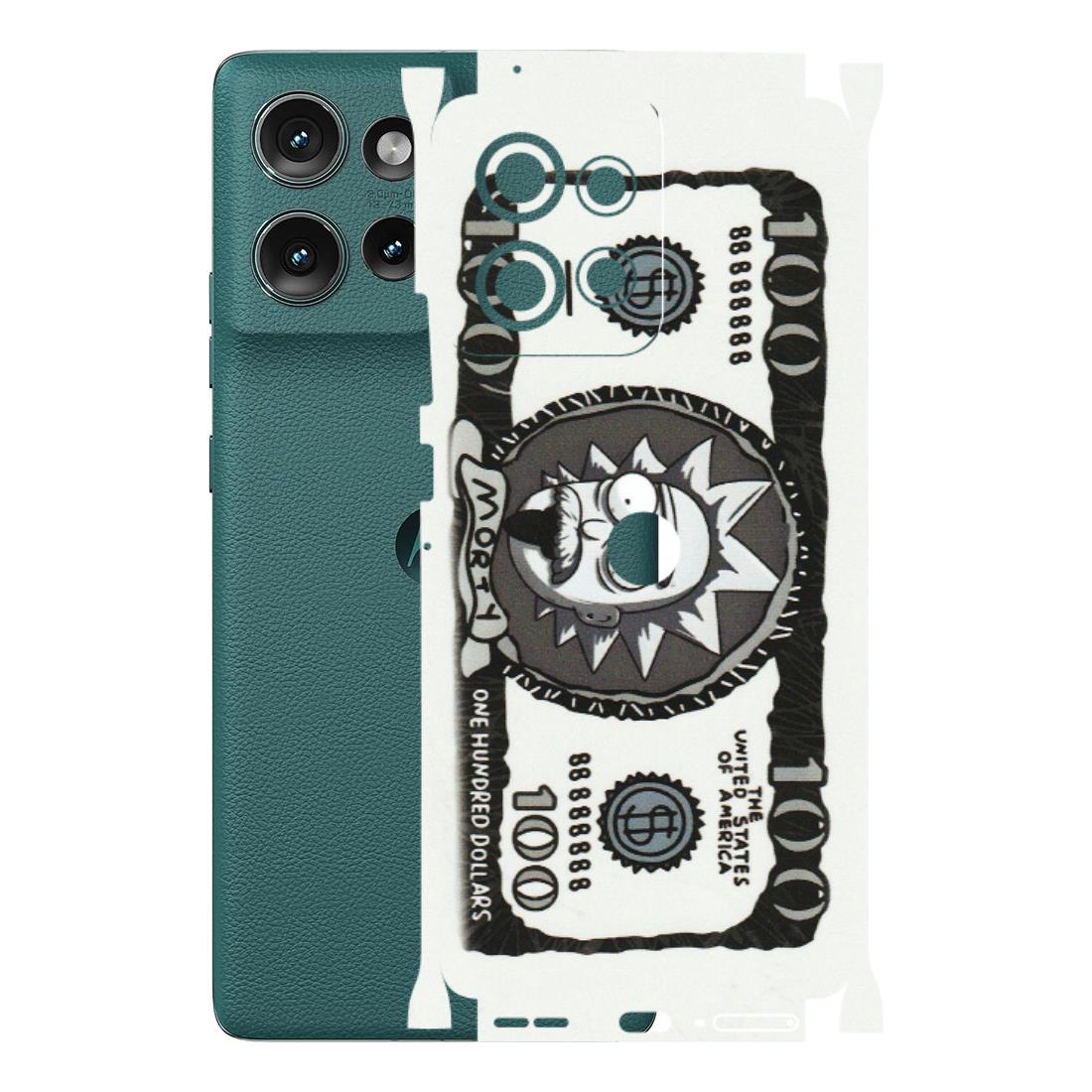 Motorola Phone Skins (All Models) - Rick And Morty Hundred Dollar Anime - Matte Finish (M-161) Motorola Edge 50 (5G)