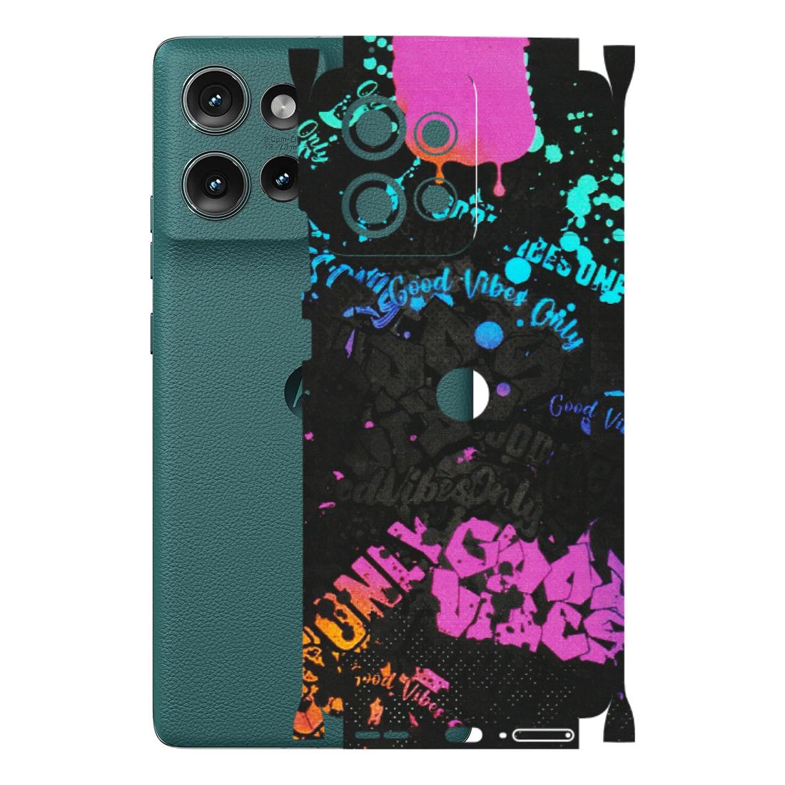 Motorola Phone Skins (All Models) - Majestic Black Vibes - Matte Finish (M-62) Motorola Edge 50 (5G)