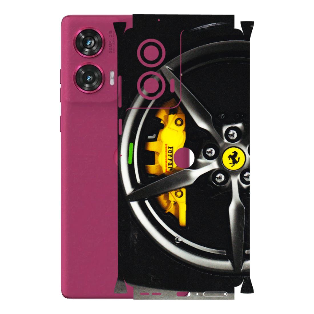 Motorola Phone Skins (All Models) - Ferrari Wheel Alloy - 3D Embossed Finish (L-173) Motorola Edge 50 Fusion (5G)