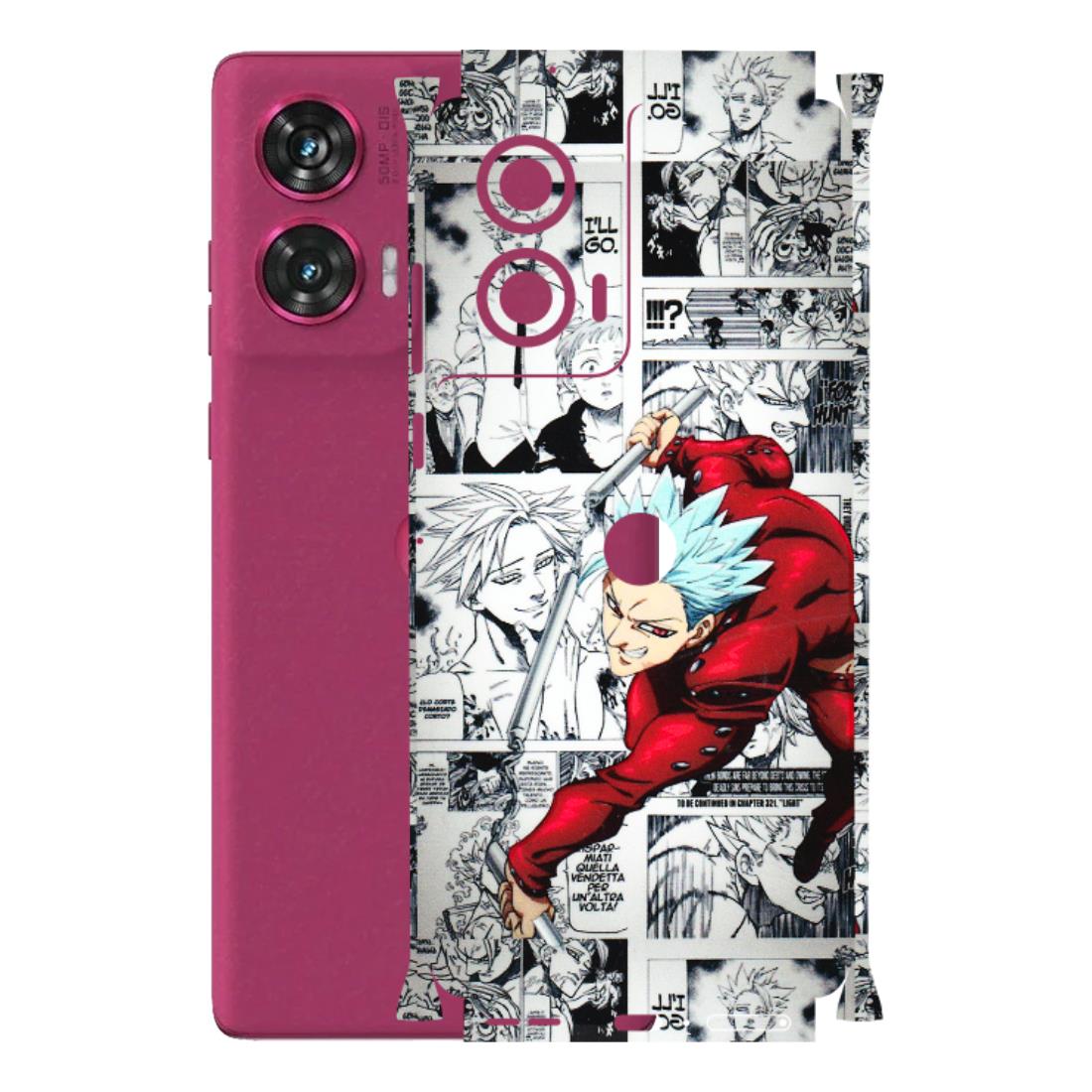 Motorola Phone Skins (All Models) - Anime Comic - 3D Embossed Finish (L-192) Motorola Edge 50 Fusion (5G)