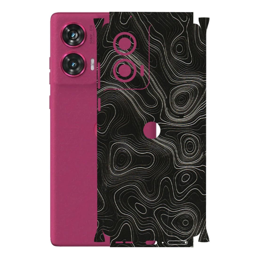 Motorola Phone Skins (All Models) - Black Swirl - 3D Embossed Finish (L-196) Motorola Edge 50 Fusion (5G)