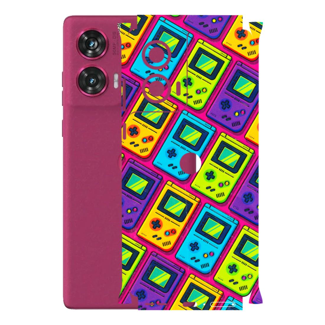 Motorola Phone Skins (All Models) - Gameboy Colourful - 3D Embossed Finish (L-266) Motorola Edge 50 Fusion (5G)