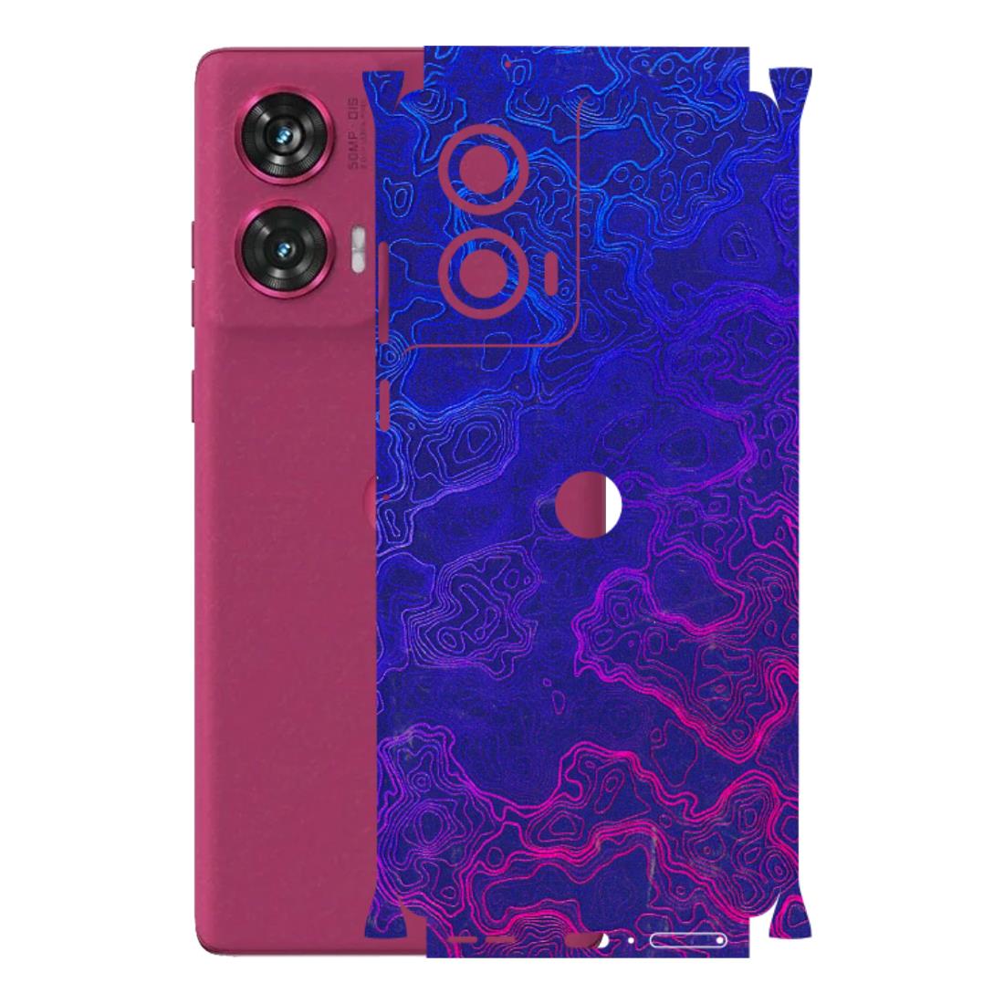 Motorola Phone Skins (All Models) - Purple Ripples Swirl - 3D Embossed Finish (L-314) Motorola Edge 50 Fusion (5G)