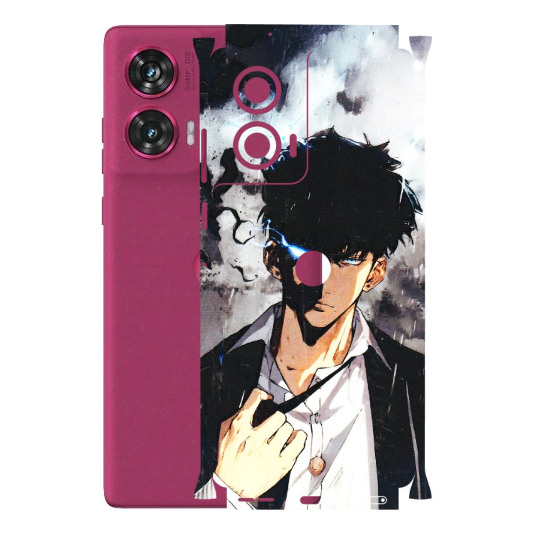 Motorola Phone Skins (All Models) - Sung Jinwoo Manhwa Anime - 3D Embossed Finish (L-328) Motorola Edge 50 Fusion (5G)