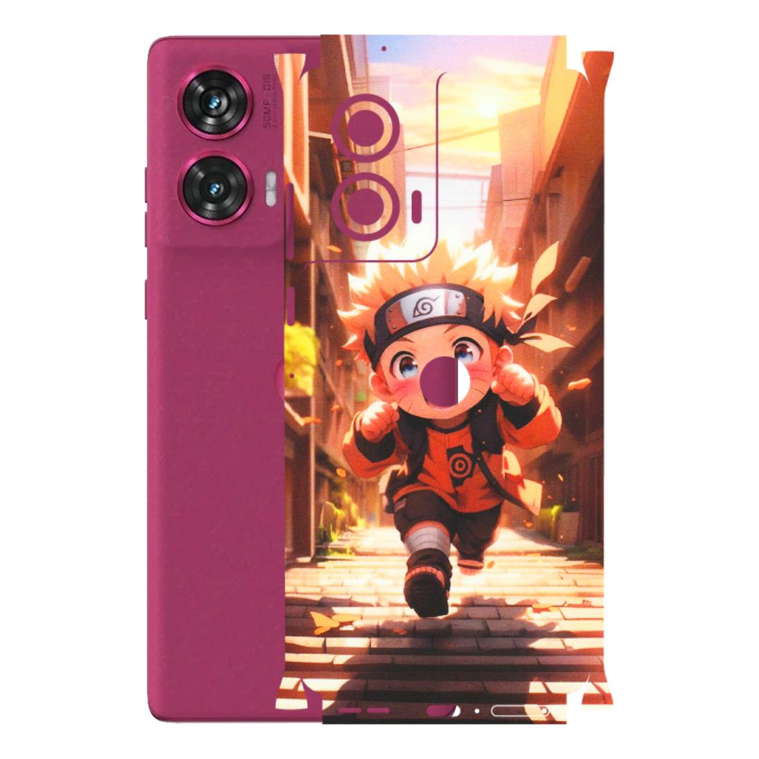 Motorola Phone Skins (All Models) - Naruto Cute Toon Running - Matte Finish (M-04) Motorola Edge 50 Fusion (5G)