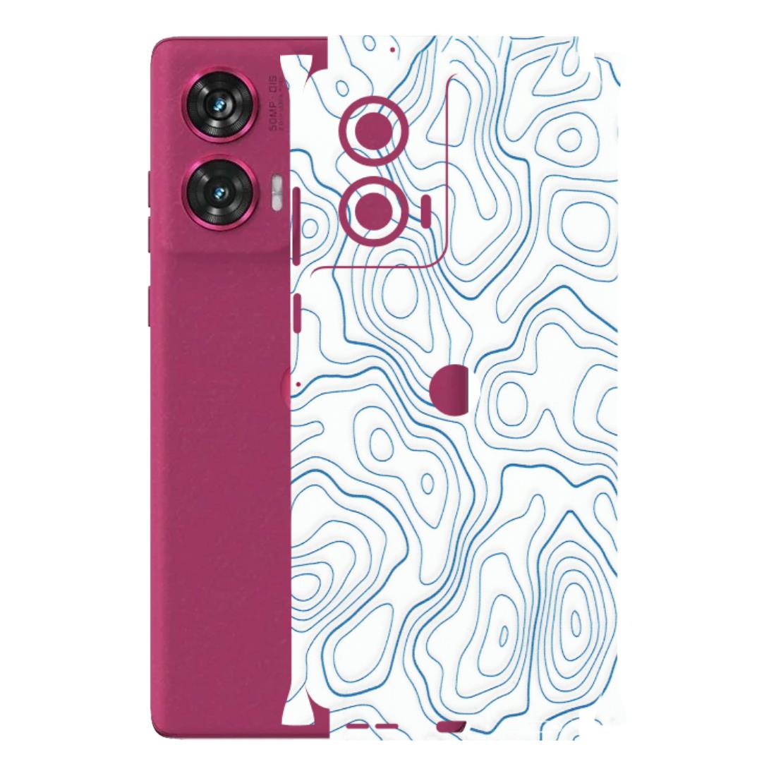 Motorola Phone Skins (All Models) - Blue And White Swirls - Matte Finish (M-139) Motorola Edge 50 Fusion (5G)