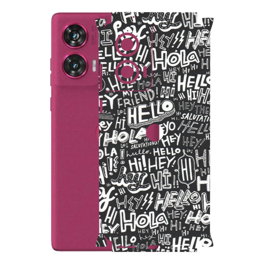 Motorola Phone Skins (All Models) - Hi Hello Doodles - Matte Finish (M-25) Motorola Edge 50 Fusion (5G)