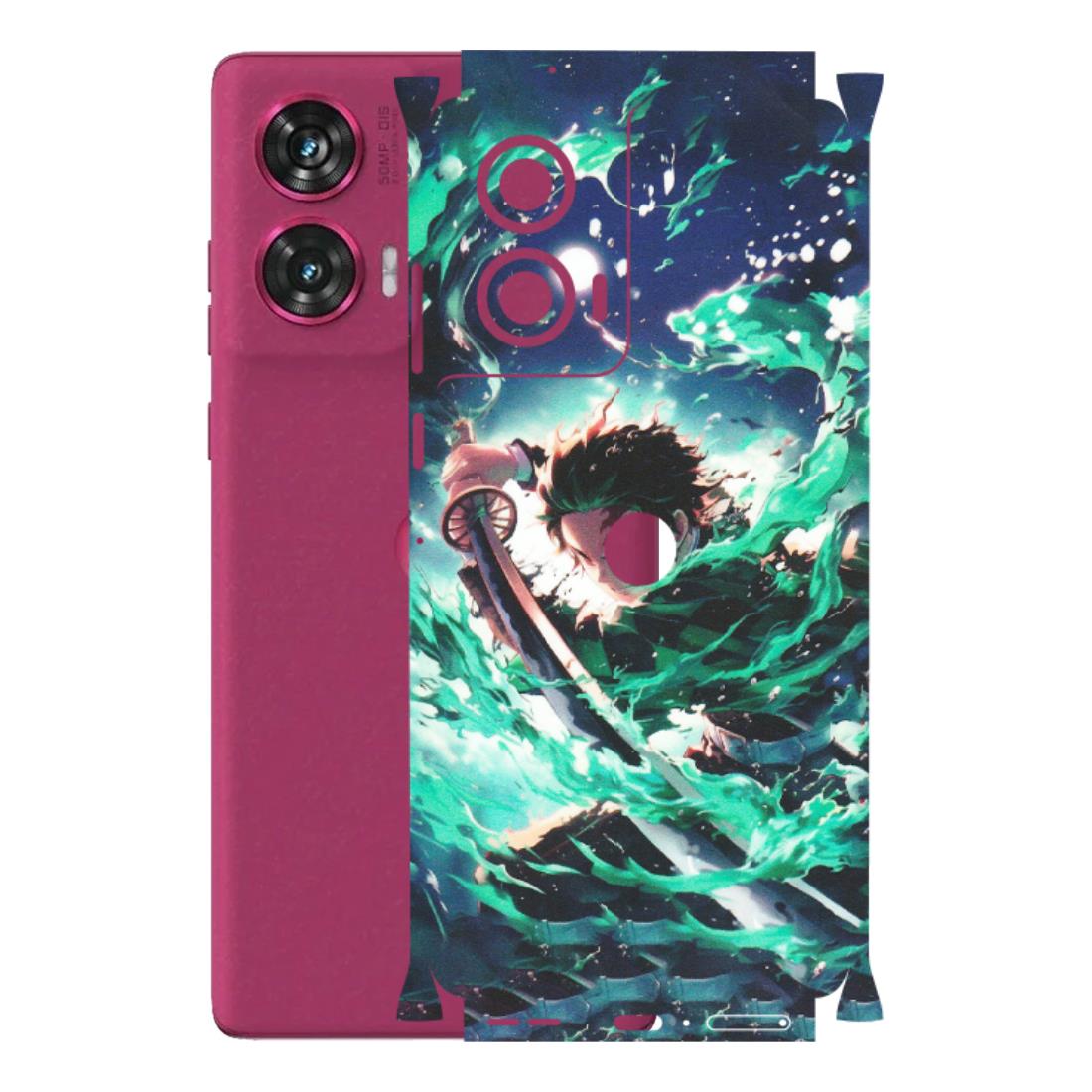 Motorola Phone Skins (All Models) - Sword Fighter Anime - Matte Finish (M-29) Motorola Edge 50 Fusion (5G)
