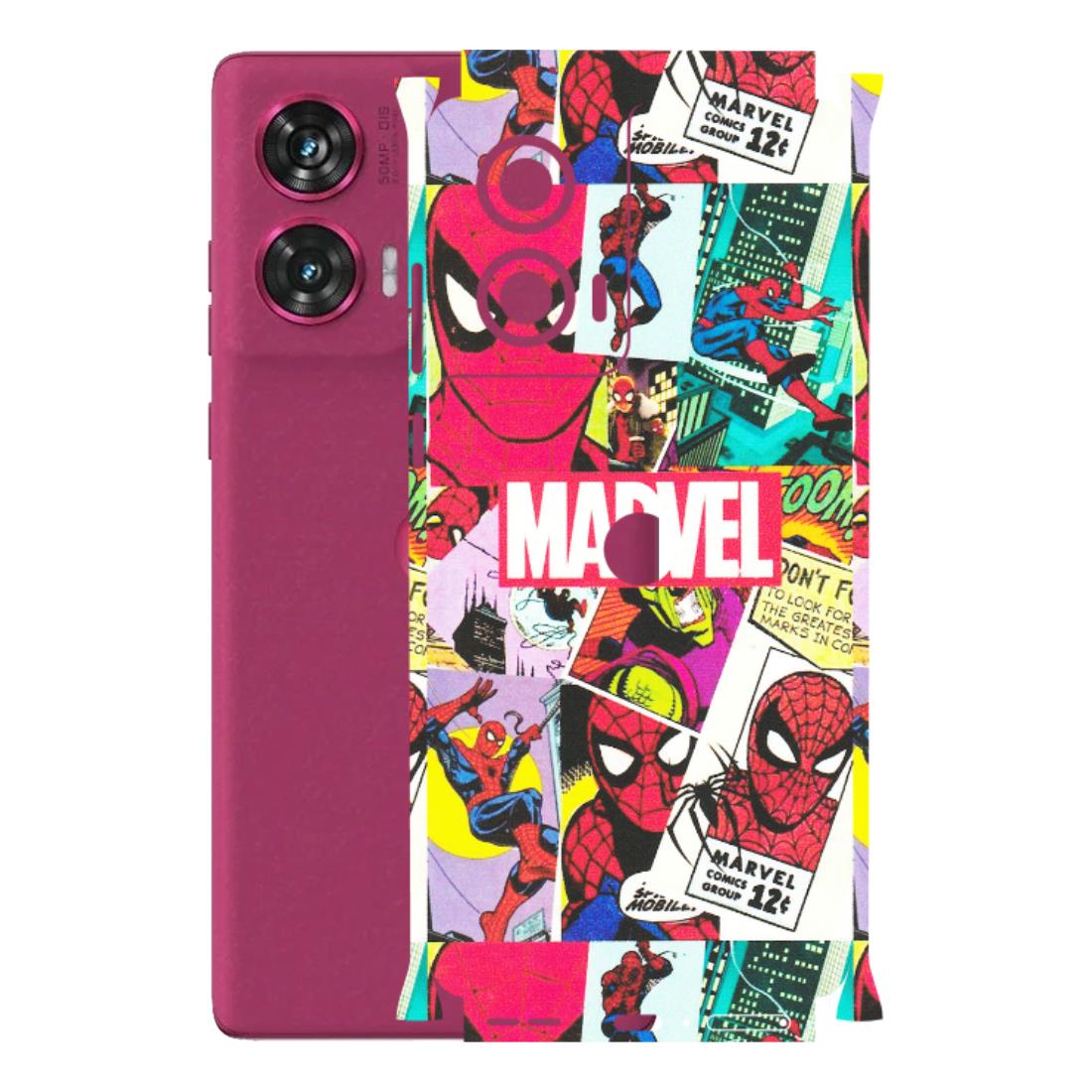 Motorola Phone Skins (All Models) - Marvel Comic Spiderman Grafitti - Matte Finish (M-72) Motorola Edge 50 Fusion (5G)