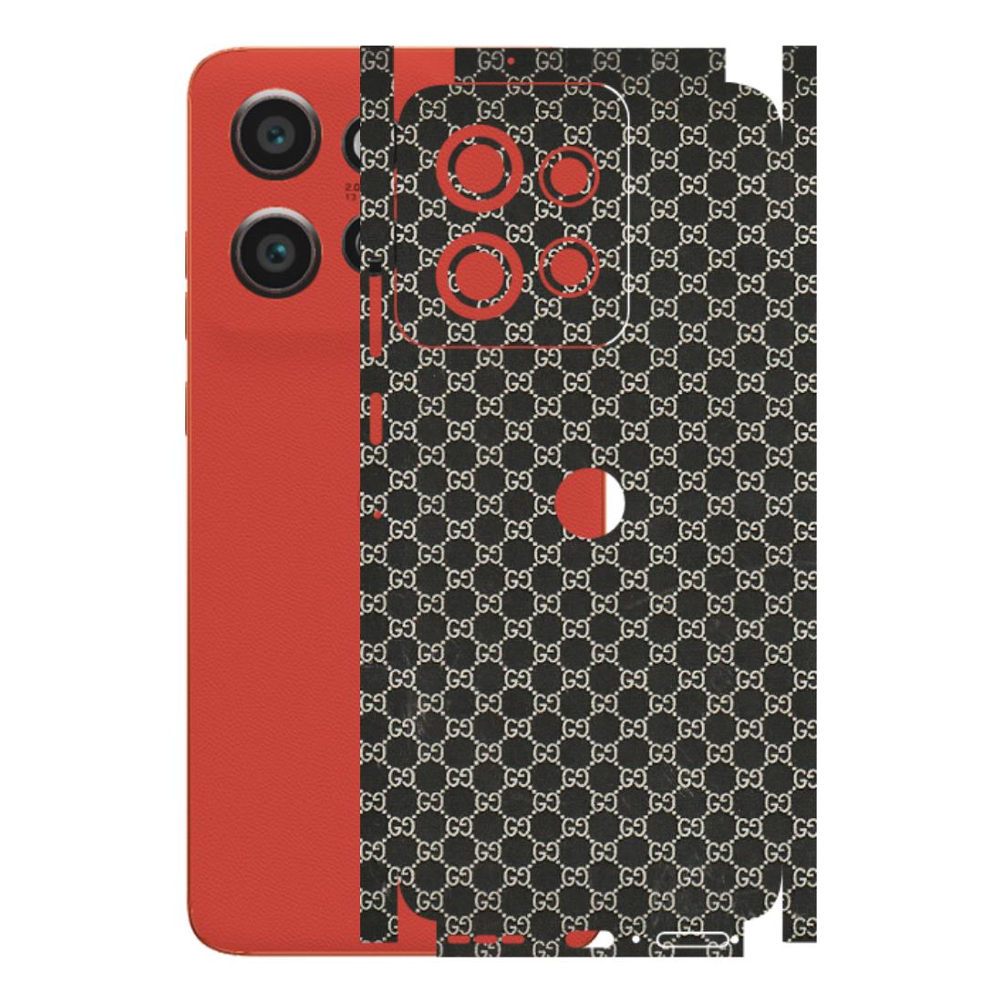 Motorola Phone Skins (All Models) - Black G Print - 3D Embossed Finish (L-109) Motorola Edge 50 Neo (5G)