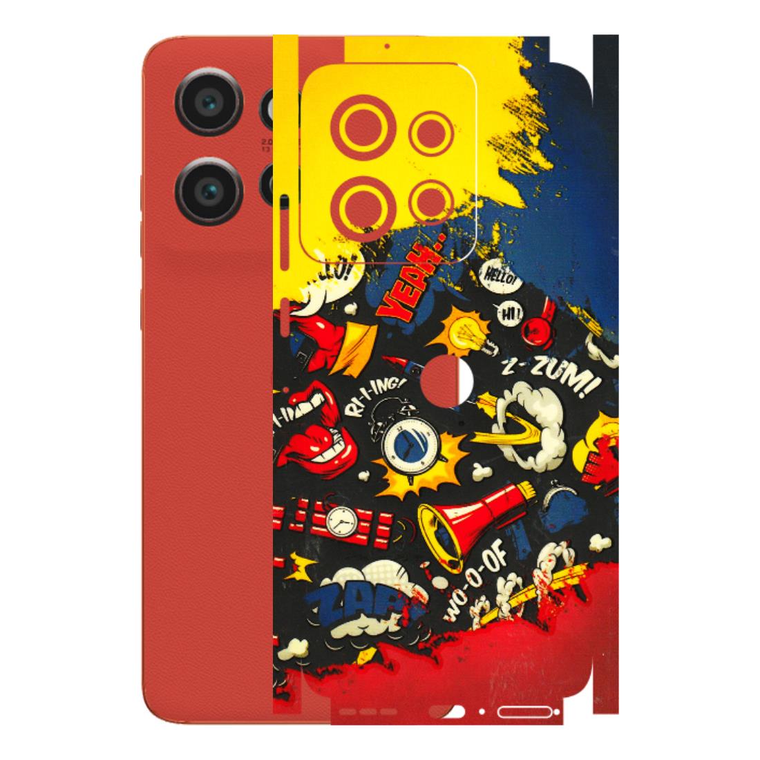 Motorola Phone Skins (All Models) - Pacific Doodle Art - 3D Embossed Finish (L-120) Motorola Edge 50 Neo (5G)