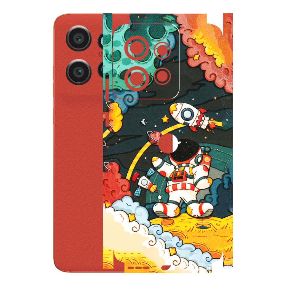 Motorola Phone Skins (All Models) - Astronauts & Spaceship - 3D Embossed Finish (L-145) Motorola Edge 50 Neo (5G)