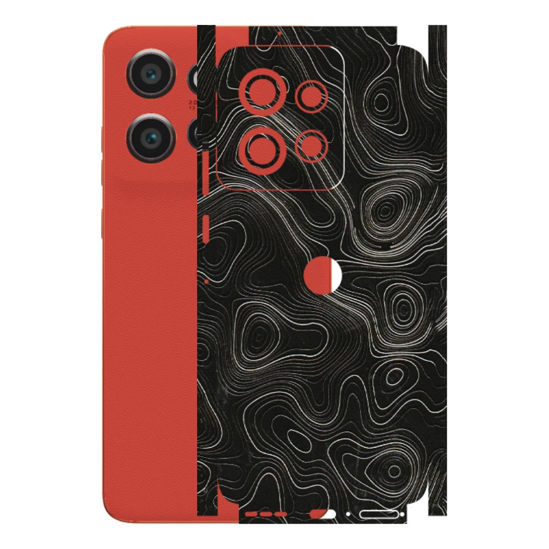 Motorola Phone Skins (All Models) - Black Swirl - 3D Embossed Finish (L-196) Motorola Edge 50 Neo (5G)