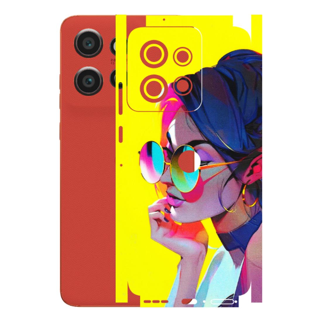 Motorola Phone Skins (All Models) - Bold Stylish Girl - 3D Embossed Finish (L-222) Motorola Edge 50 Neo (5G)