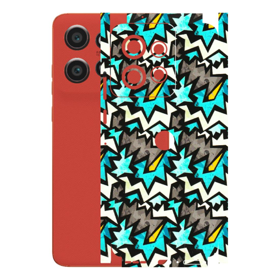 Motorola Phone Skins (All Models) - Funky Zig Zag - 3D Embossed Finish (L-223) Motorola Edge 50 Neo (5G)